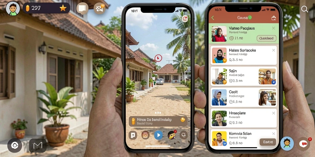 Screenshot dari momen kompetisi seru di mode multiplayer.