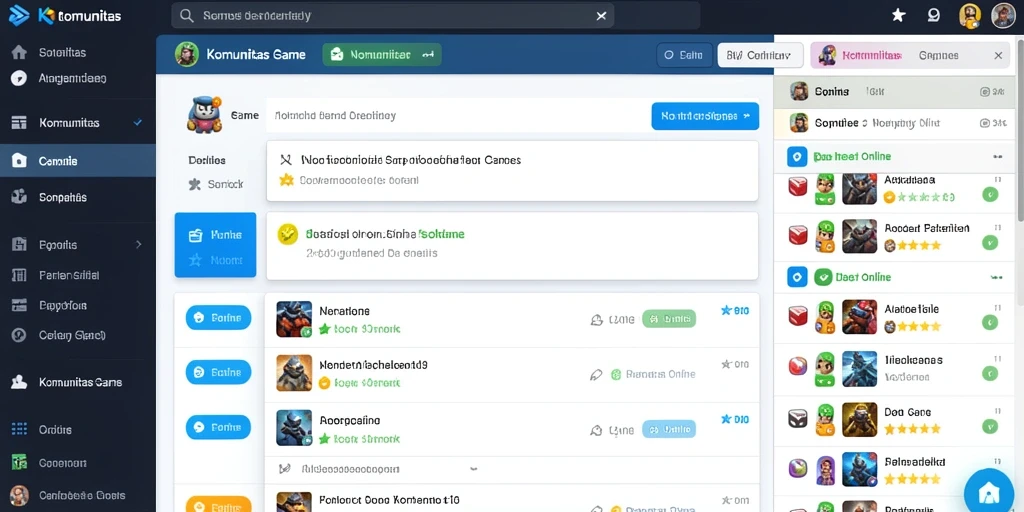 Tangkapan layar memperlihatkan menu item dan upgrade.