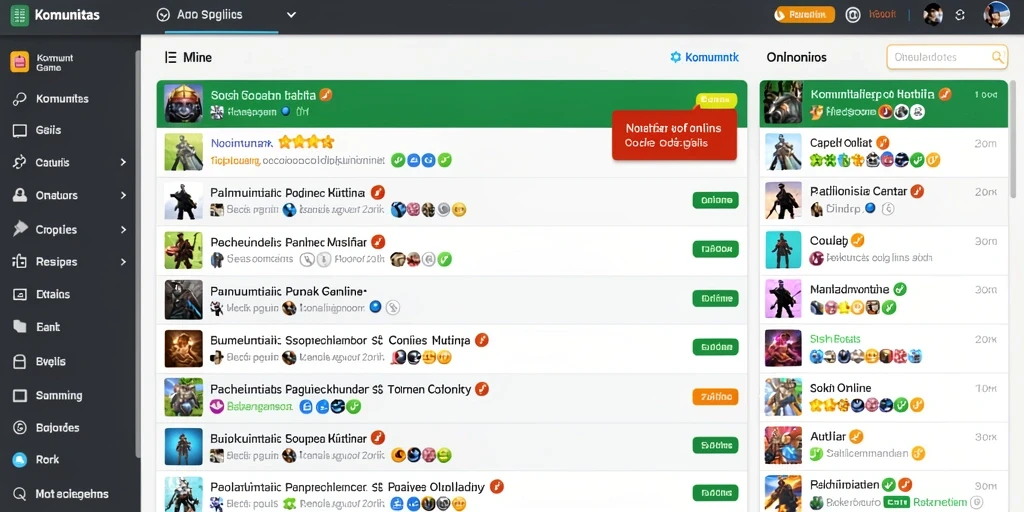 Fitur chat untuk berinteraksi dengan pemain lain.
