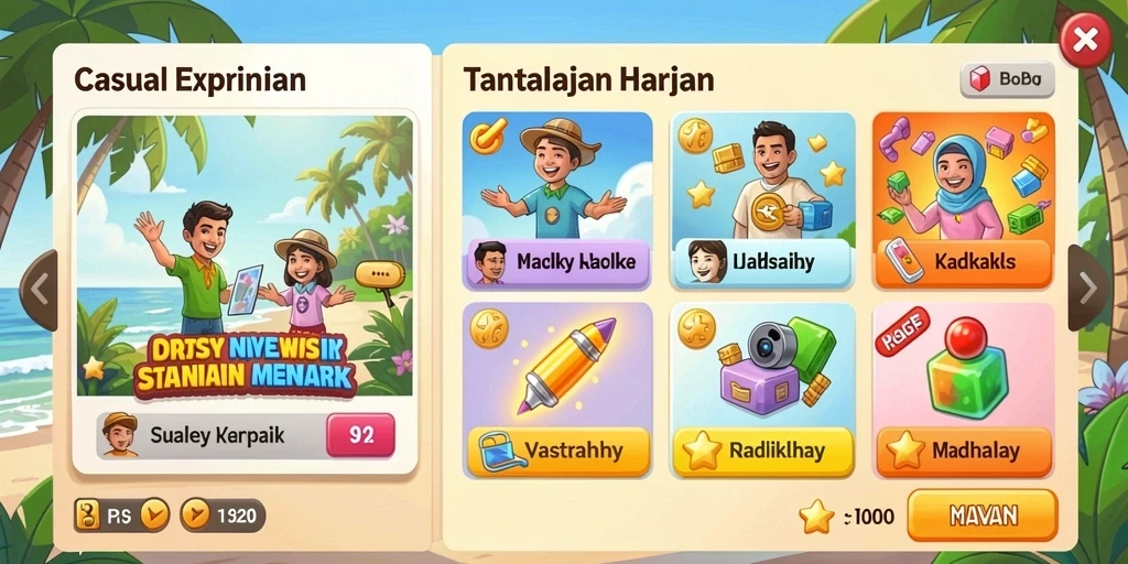 Skenario permainan yang menantang dan seru.